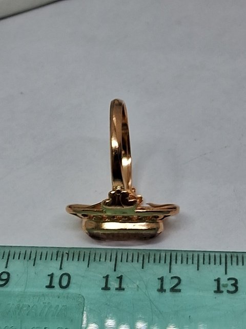 Кольцо из красного золота с корундом (32204818) 5