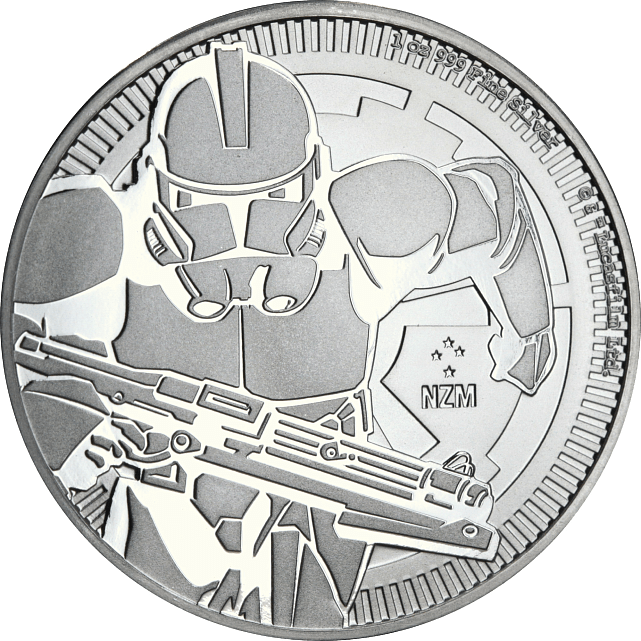 Серебряная монета 1oz Солдат Клон Звездные Войны  2 доллара 2019 Ниуэ (29127399) 0