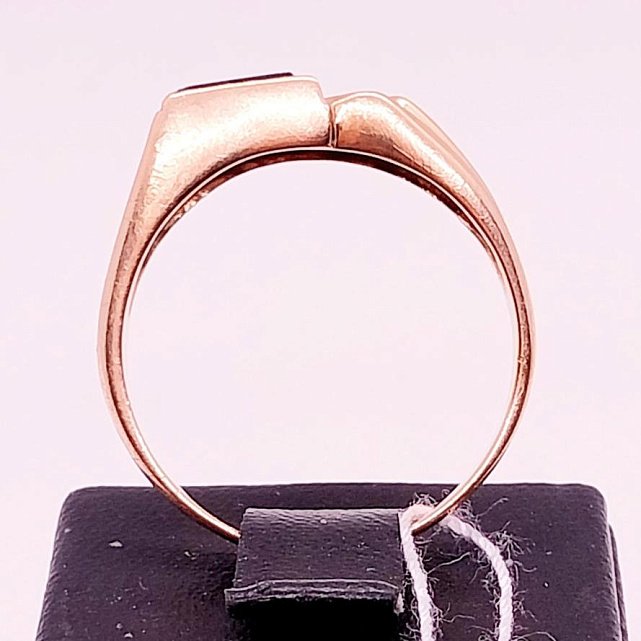 Перстень из красного золота с эмалью (32629033) 3
