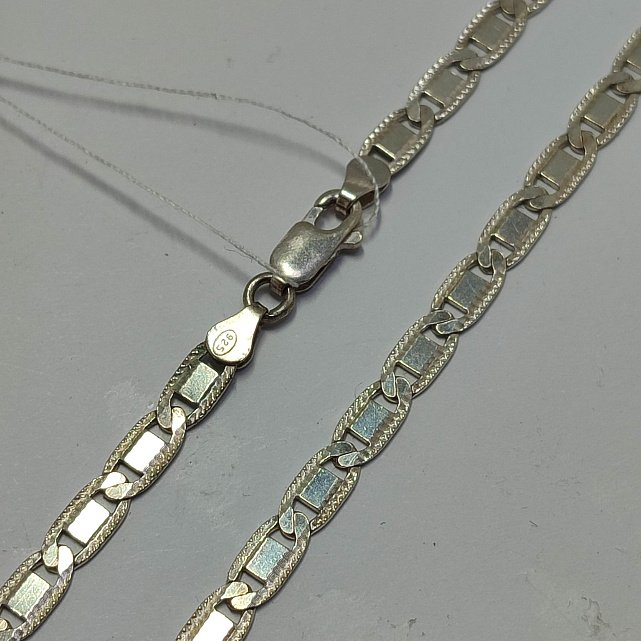 Серебряная цепь с плетением Фантазийное (33729328) 4