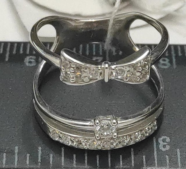 Серебряное кольцо с цирконием (29883402) 4