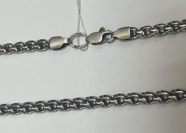 Серебряная цепь с плетением Бисмарк (33770438) 0