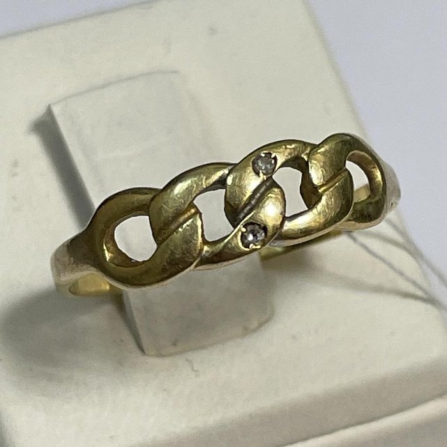 Кольцо из желтого золота с бриллиантом (-ми) (33678494) 0