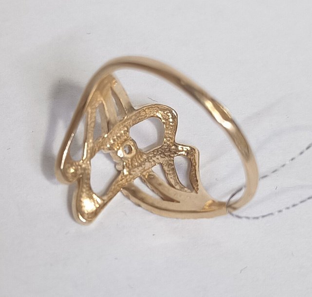 Кольцо из красного золота с цирконием (32638795) 3