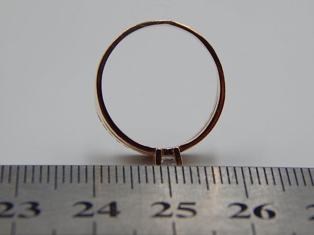 Кольцо из красного золота с цирконием (32553269) 5