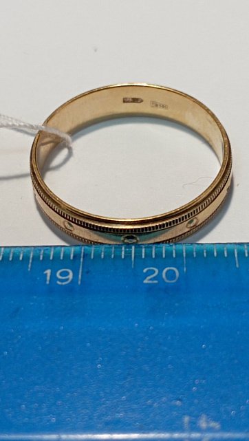 Обручальное кольцо из желтого золота (33432161) 2