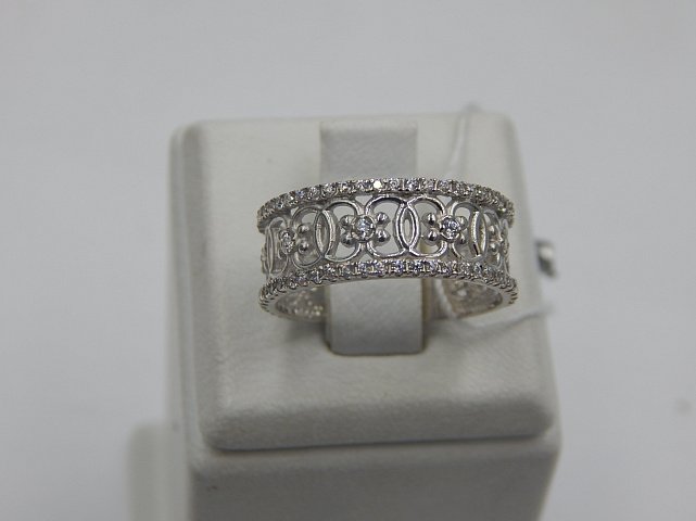 Серебряное кольцо с цирконием (33066856) 4