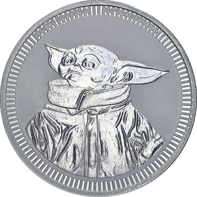 Серебряная монета 1oz Звездные Войны: Грогу 2 доллара 2023 года Ниуэ (32643900) 0