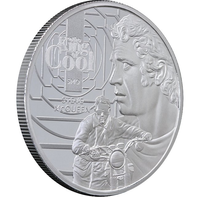 Серебряная монета 1oz Стив МакКуин: Король Крутизны 5 долларов 2021 Самоа (29128305) 3