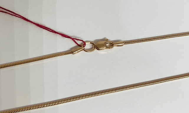 Цепь из красного золота с плетением Снейк (30603872) 0