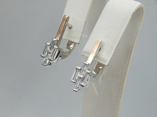 Срібні сережки з цикронієм (32877725) 1