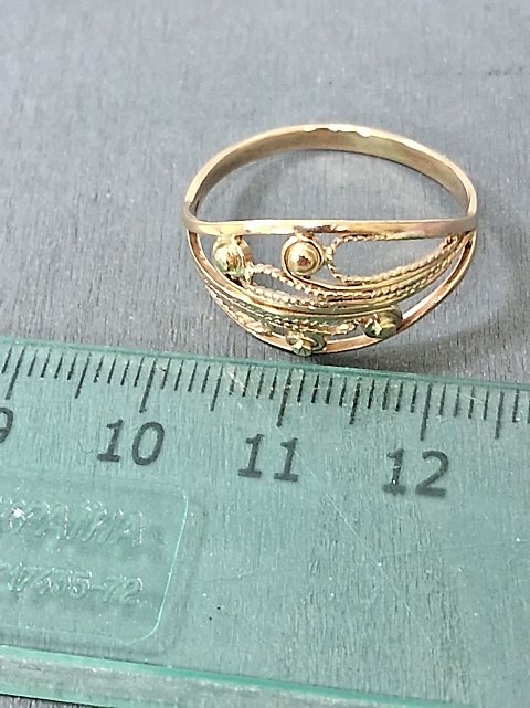 Кольцо из красного и желтого золота (33904695) 6