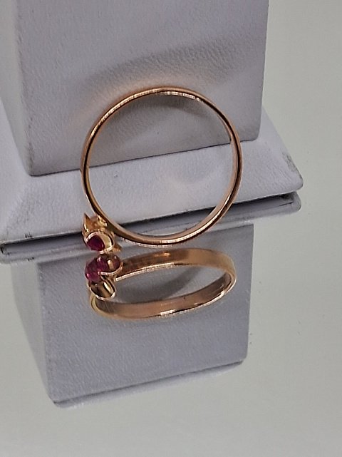 Кольцо из красного золота с корундом (32921334) 5