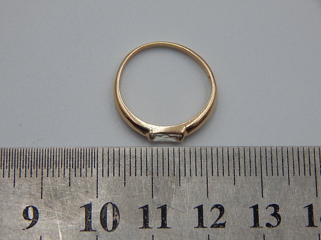 Кольцо из красного золота с цирконием (32272827) 6