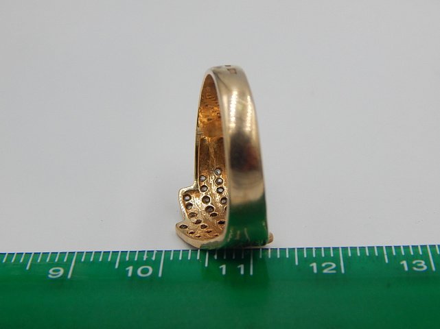 Кольцо из красного золота с цирконием (27634566) 8