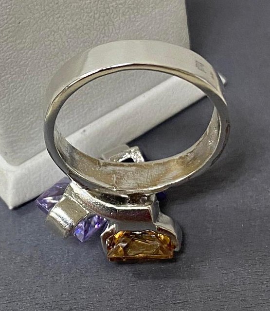 Серебряное кольцо с цирконием (31303341) 5