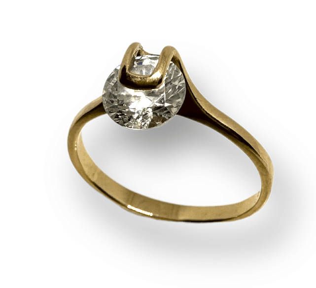 Кольцо из красного золота с цирконием (29569394) 0