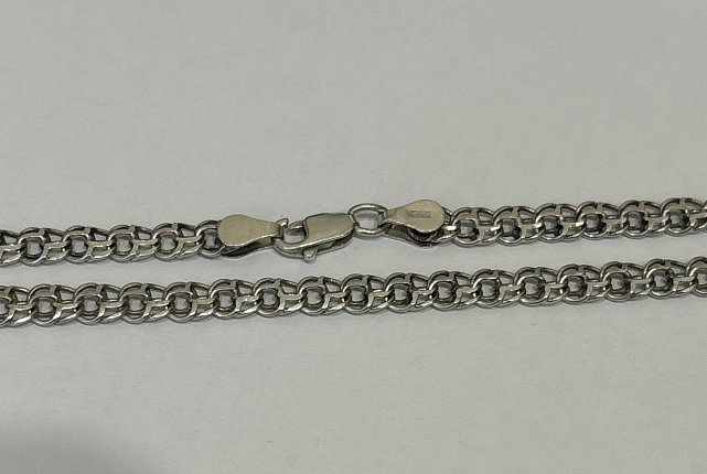 Серебряная цепь с плетением Бисмарк (33336252) 1