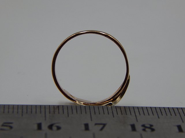 Кольцо из красного и белого золота с цирконием (33252170)  7