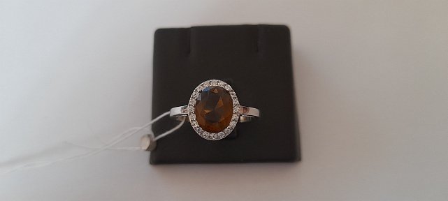 Серебряное кольцо с цирконием (30512879) 2