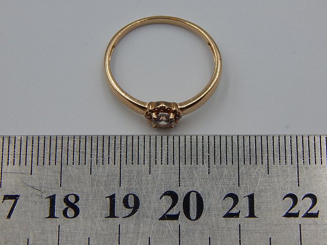 Кольцо из красного золота с цирконием (32376313)  6