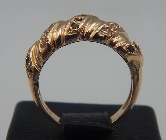 Кольцо из красного золота с цирконием (28354330) 4