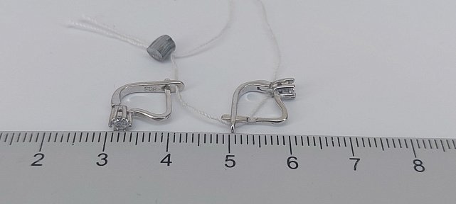 Срібні сережки з цирконієм (30520530) 5