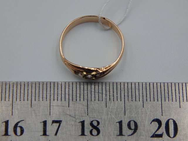 Кольцо из красного золота с цирконием (33644597) 6