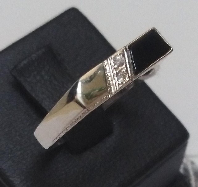 Срібний перстень з емаллю та цирконієм (30843642) 1