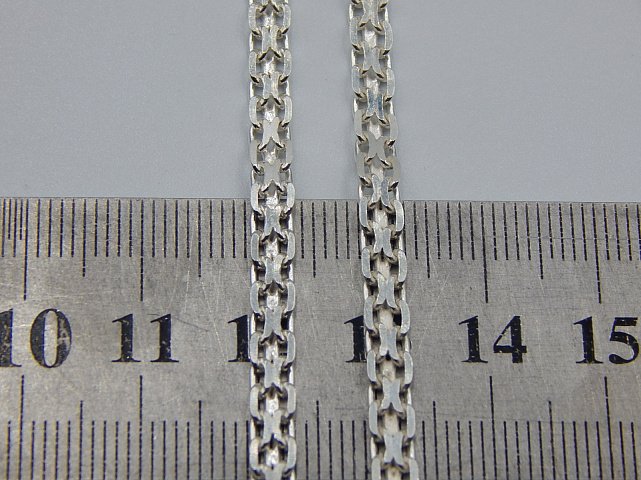 Срібний ланцюг з плетінням Фантазійне (31899051) 2
