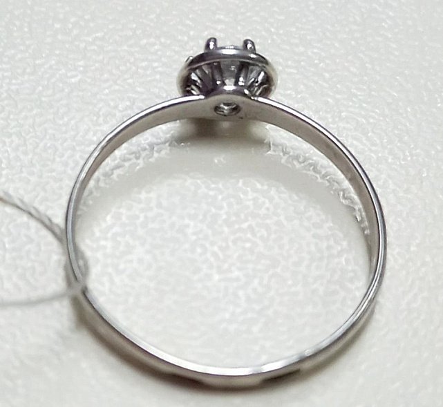 Серебряное кольцо с цирконием (28622836) 3