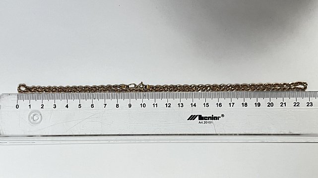 Ланцюжок з червоного золота з плетінням мотузочок (33932001) 1