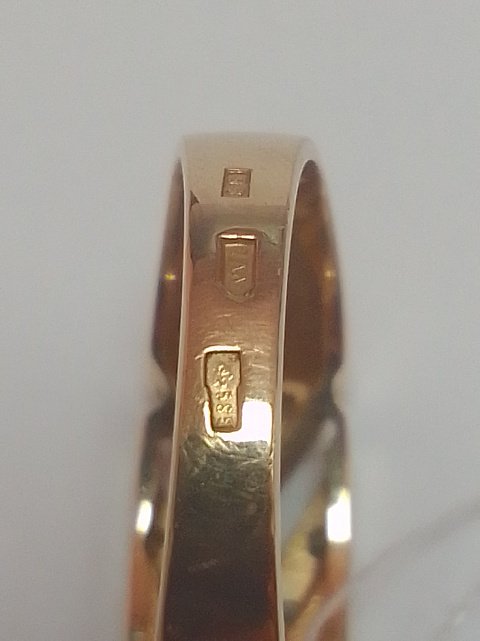 Перстень из красного золота с цирконием (33545413)  5