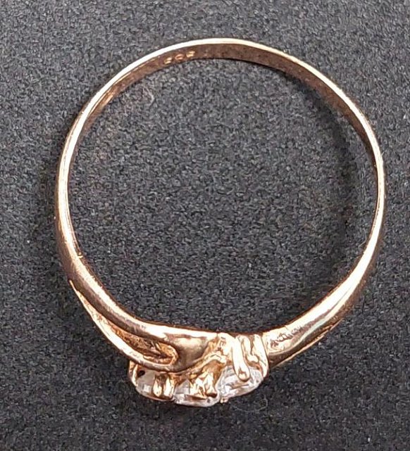 Кольцо из красного золота с цирконием (33687095) 2