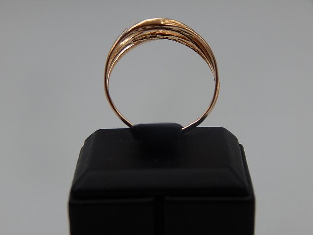 Кольцо из красного золота с цирконием (31380682)  3