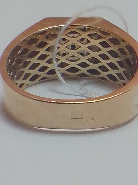 Перстень з червоного золота з цирконієм (33104253) 2
