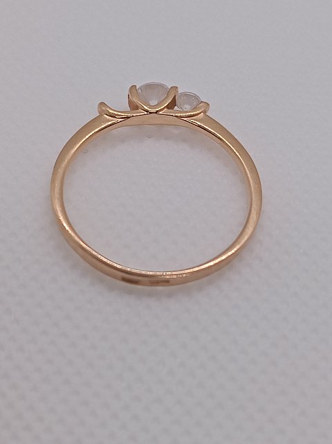 Кольцо из красного золота с цирконием (33462571) 3