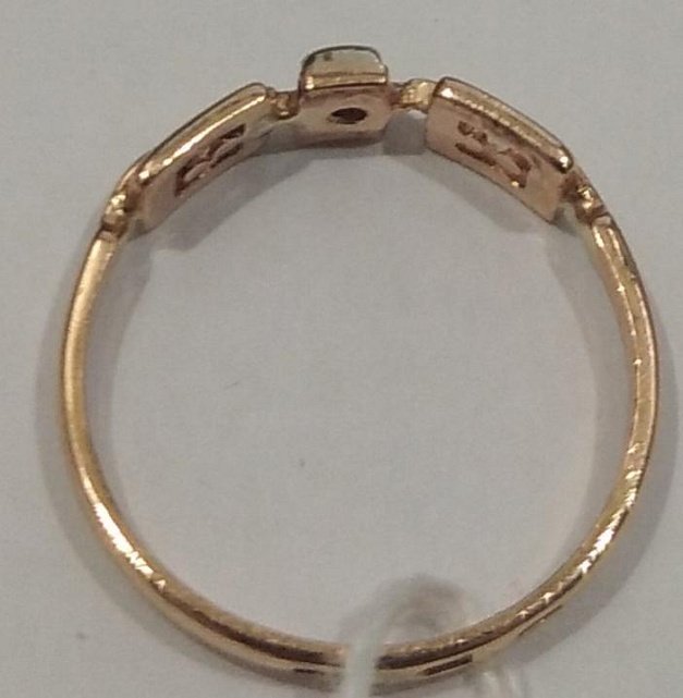 Кольцо из красного и белого золота с цирконием (33661953) 2