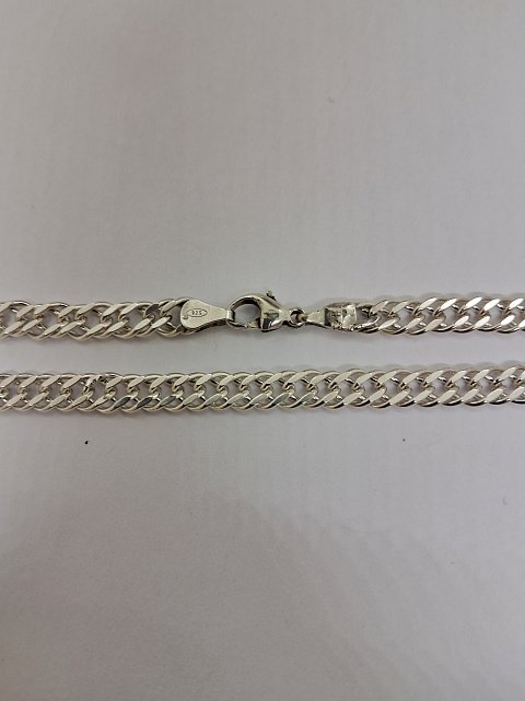 Серебряная цепь с плетением Двойной ромб (32721653) 1