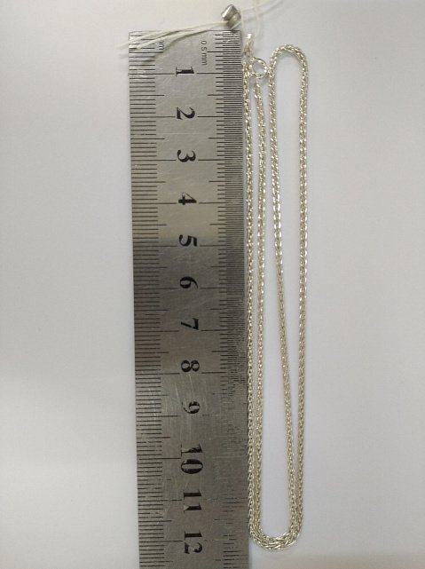 Серебряная цепь с плетением Колосок (33258383) 4