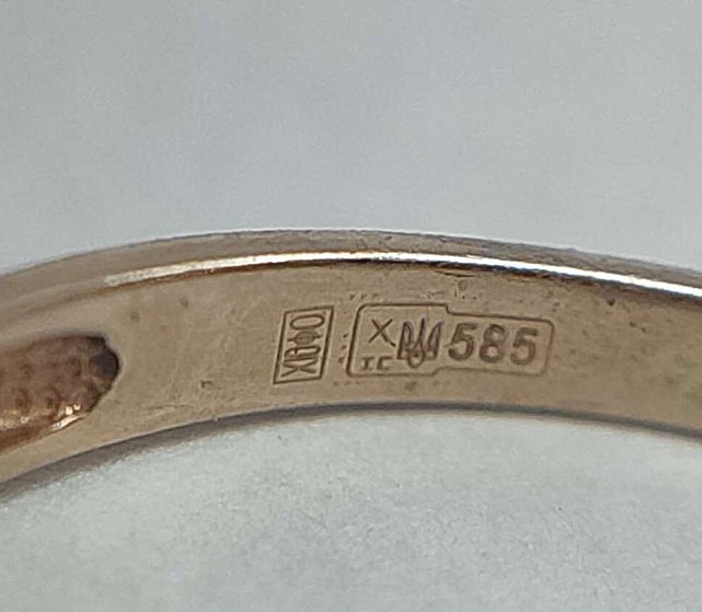Кольцо из красного и белого золота с бриллиантом (-ми) (33291903) 6