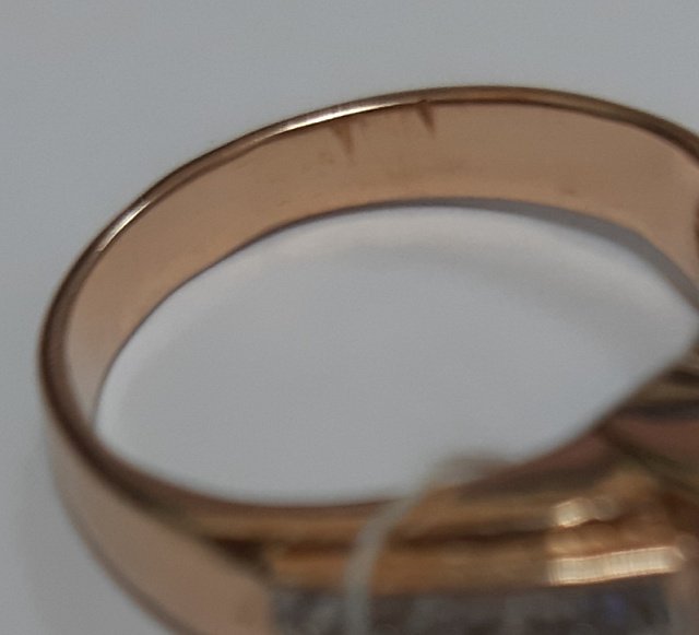 Кольцо из красного и белого золота с цирконием (31386146)  19