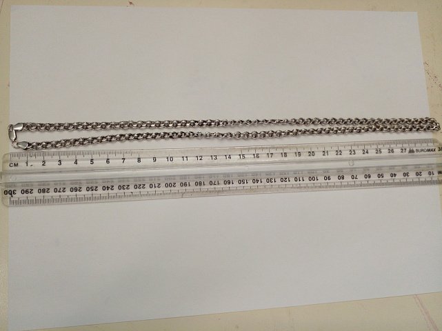 Серебряная цепь с плетением Бисмарк (32019194) 2