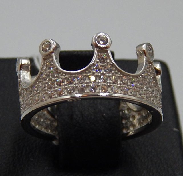 Серебряное кольцо с цирконием (30537273) 0