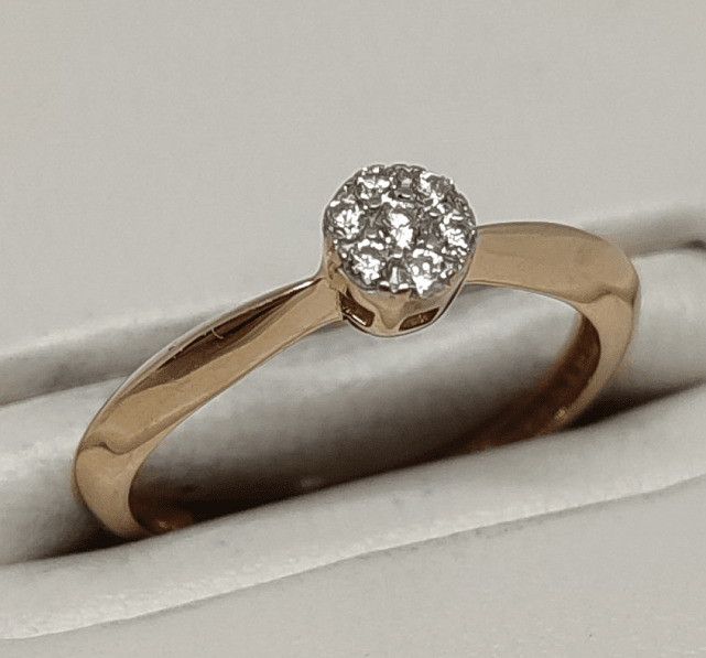 Кольцо из красного золота с цирконием (32476562)  0