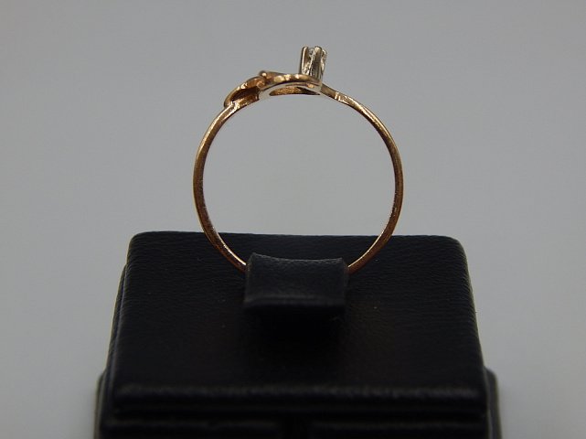 Кольцо из красного золота с цирконием (31549358) 5