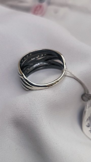 Серебряное кольцо с цирконием (33454910) 6