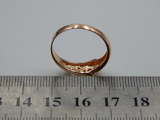 Кольцо из красного золота с цирконием (31589522) 6