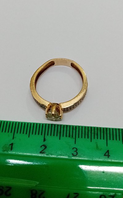 Кольцо из красного золота с цирконием (33339062) 2