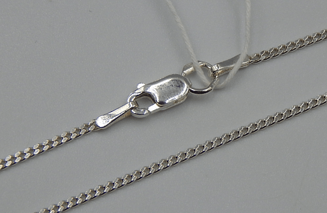 Серебряная цепь с плетением панцирное (32556583) 0